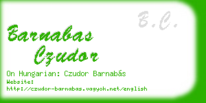 barnabas czudor business card